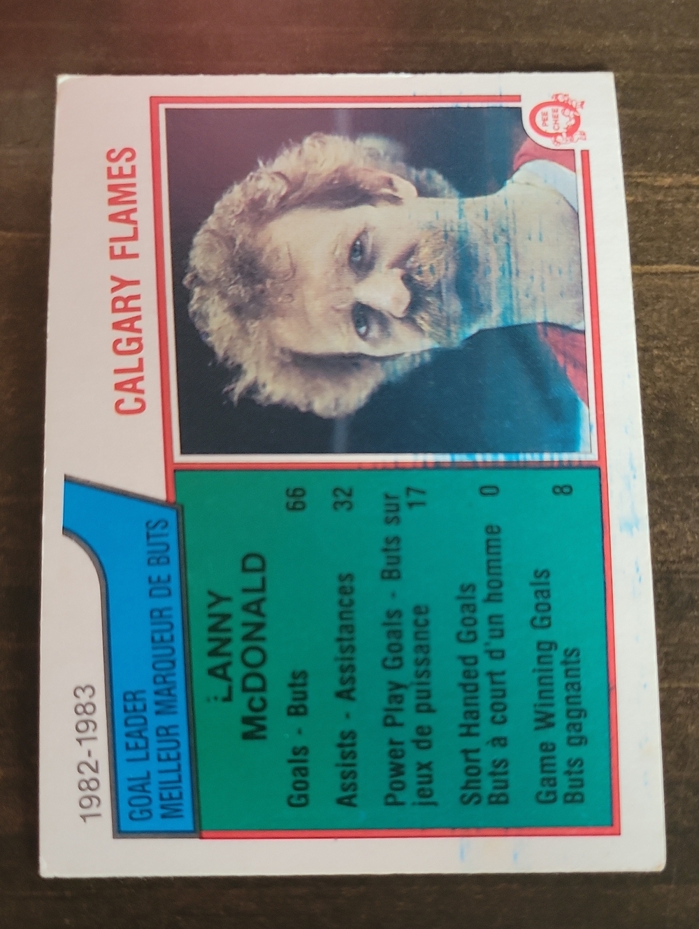 1983/84 OPC Lanny McDonald Hockey Card - Red/White